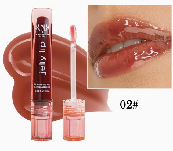 Water-Gloss Plumping Lip Oil | Mirror-Shine Liquid Lipstick with Hydrating, Non-Sticky, Glass-Lip Effect